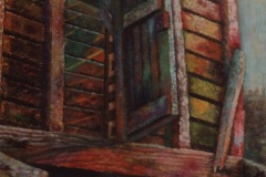 EL VIEJO HÓRREO. Óleo sobre lienzo 130 x 97 cm. 1989