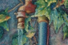 GRIFO ABIERTO . Óleo sobre lienzo 65 x 50 cm. 1989