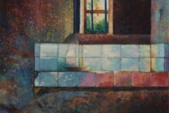 Serie VENTANAS ( V ) . Óleo sobre lienzo 100 x 73 cm. 1989