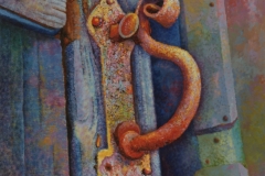 LLAMADOR. Alquídico sobre lienzo 65 x 54 cm. 1994